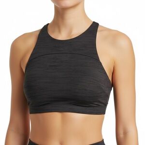 Outdoor Voices TechSweat Crop Top sports bra in black textured color Sz M